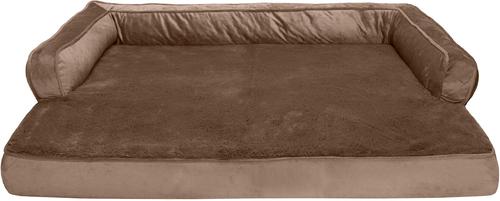 Show full view: FurHaven Plush & Velvet Cooling Gel Comfy Couch Dog & Cat Bed, Almondine, Jumbo slide 3 of 10