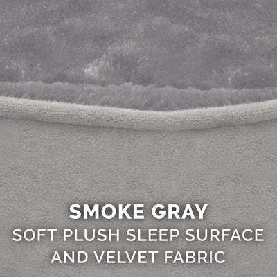Show full view: FurHaven Plush & Velvet Orthopedic Bolster Cat & Dog Bed with Removable Cover, Smoke Gray, Medium slide 8 of 9