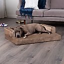 FurHaven Plush & Velvet Orthopedic Comfy Couch Dog & Cat Bed, Almondine, Large