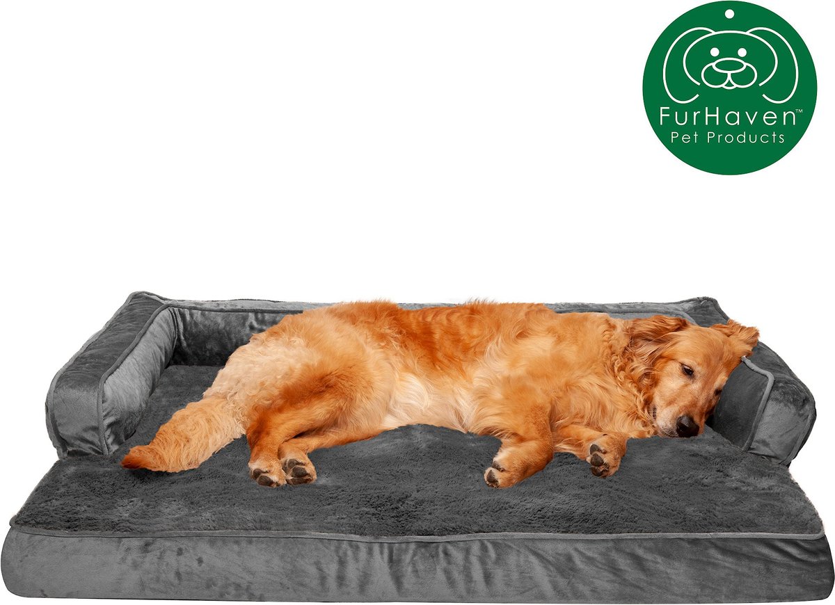 FurHaven Plush & Velvet Orthopedic Comfy Couch Dog & Cat Bed