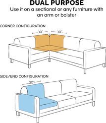 FurHaven Polyester Furniture Luxury Snuggle Spot Furniture Protector, Mist Gray slide 2 of 9