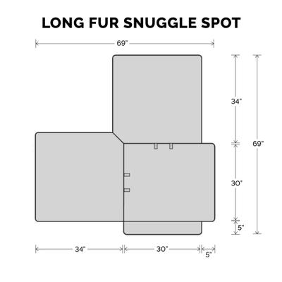 Show full view: FurHaven Polyester Furniture Luxury Snuggle Spot Furniture Protector, Mist Gray slide 6 of 11