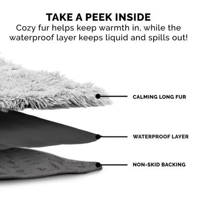 Show full view: FurHaven Polyester Furniture Luxury Snuggle Spot Furniture Protector, Mist Gray slide 7 of 11