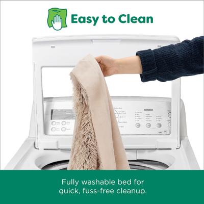 Show full view: FurHaven Polyester Long Fur & Velvet Dog Blanket, Taupe, Small slide 7 of 10