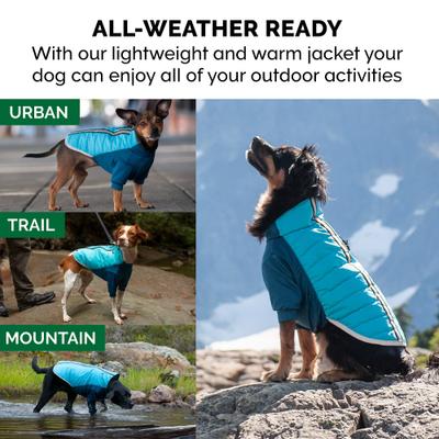 Show full view: FurHaven Pro-Fit Dog Coat, Aquamarine, Small slide 8 of 10