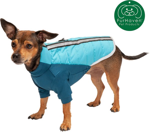 Show full view: FurHaven Pro-Fit Dog Coat, Aquamarine, X-Small slide 4 of 10
