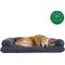 Show in main carousel: FurHaven Quilted Bolster Cat & Dog Bed with Removable Cover, Iron Gray, Jumbo slide 4 of 10