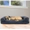 Show in main carousel: FurHaven Quilted Bolster Cat & Dog Bed with Removable Cover, Iron Gray, Medium slide 1 of 10