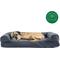 Show in main carousel: FurHaven Quilted Bolster Cat & Dog Bed with Removable Cover, Iron Gray, Medium slide 4 of 10