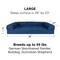 Show in main carousel: FurHaven Quilted Cooling Gel Bolster Cat & Dog Bed with Removable Cover, Navy, Large slide 5 of 10
