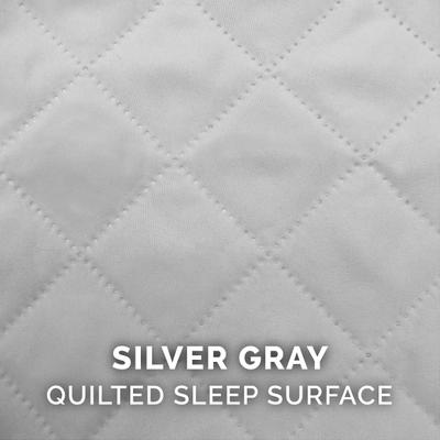 Show full view: FurHaven Quilted Cooling Gel Bolster Cat & Dog Bed with Removable Cover, Silver Gray, Jumbo slide 9 of 10