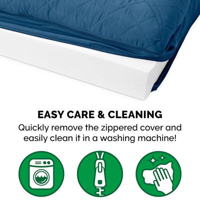 Show full view: FurHaven Quilted Full Support Sofa Dog & Cat Bed, Navy, Jumbo slide 8 of 10