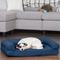 Show in main carousel: FurHaven Quilted Full Support Sofa Dog & Cat Bed, Navy, Medium slide 1 of 11