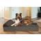 Show in main carousel: FurHaven Quilted Goliath Chaise Bolster Dog Bed with Removable Cover, Espresso, XX-Large slide 1 of 12