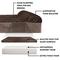 Show in main carousel: FurHaven Quilted Goliath Chaise Bolster Dog Bed with Removable Cover, Espresso, XX-Large slide 6 of 12