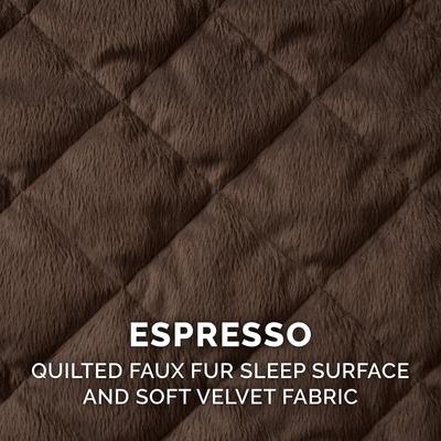 Show full view: FurHaven Quilted Goliath Chaise Bolster Dog Bed with Removable Cover, Espresso, XX-Large slide 9 of 12
