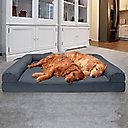 FurHaven Quilted Orthopedic Sofa Cat & Dog Bed with Removable Cover, Iron Gray, Jumbo Plus