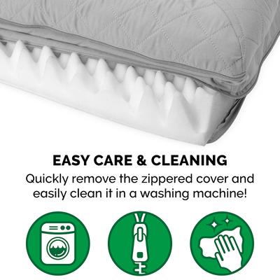 Show full view: FurHaven Quilted Orthopedic Sofa Cat & Dog Bed with Removable Cover, Large, Silver Gray slide 8 of 11