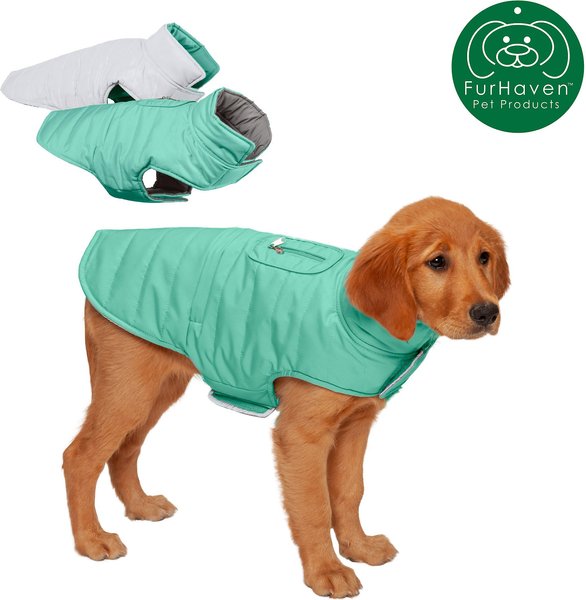 FurHaven Reversible Reflective Puffer Dog Coat