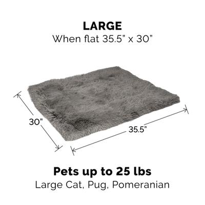 FurHaven Self-Warming Convertible Cuddle Mat Bolster Cat & Dog Bed