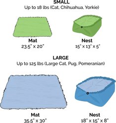 FurHaven Self-Warming Convertible Cuddle Mat Bolster Cat & Dog Bed, Small, Rainbow slide 2 of 8