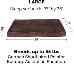 FurHaven Snuggle Deluxe Orthopedic Pillow Cat & Dog Bed with Removable Cover, Espresso, Large slide 2 of 9