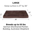 Show in main carousel: FurHaven Snuggle Deluxe Orthopedic Pillow Cat & Dog Bed with Removable Cover, Espresso, Large slide 2 of 11