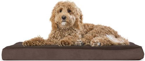 Show full view: FurHaven Snuggle Deluxe Orthopedic Pillow Cat & Dog Bed with Removable Cover, Espresso, Large slide 3 of 11