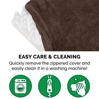 Show full view: FurHaven Snuggle Deluxe Orthopedic Pillow Cat & Dog Bed with Removable Cover, Espresso, Large slide 7 of 11