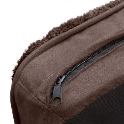 Show full view: FurHaven Snuggle Deluxe Orthopedic Pillow Cat & Dog Bed with Removable Cover, Espresso, Large slide 8 of 11