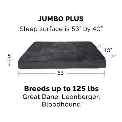Show full view: FurHaven Snuggle Deluxe Orthopedic Pillow Cat & Dog Bed with Removable Cover, Gray, Jumbo Plus slide 2 of 11