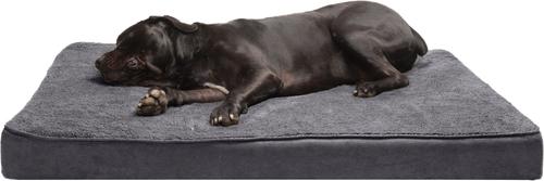Show full view: FurHaven Snuggle Deluxe Orthopedic Pillow Cat & Dog Bed with Removable Cover, Gray, Jumbo Plus slide 4 of 11