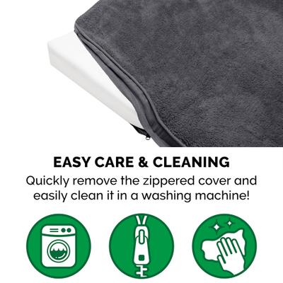 Show full view: FurHaven Snuggle Deluxe Orthopedic Pillow Cat & Dog Bed with Removable Cover, Gray, Jumbo Plus slide 9 of 11