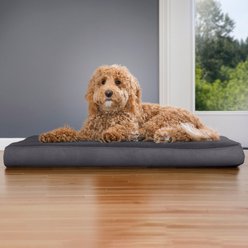 FurHaven Snuggle Deluxe Orthopedic Pillow Cat & Dog Bed with Removable Cover, Gray, Large
