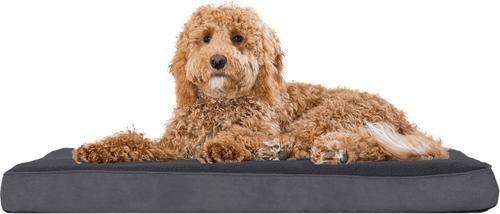 Show full view: FurHaven Snuggle Deluxe Orthopedic Pillow Cat & Dog Bed with Removable Cover, Gray, Large slide 5 of 12