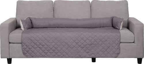Show full view: FurHaven Sofa Buddy Dog & Cat Bed Furniture Cover, Gray/Mist, X-Large slide 3 of 9
