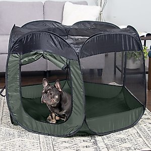 FurHaven Soft-Sided Dog & Cat Playpen, Hunter Green, Large