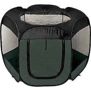 FurHaven Soft-Sided Dog & Cat Playpen, Hunter Green, Large
