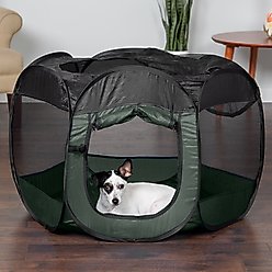 FurHaven Soft-Sided Dog & Cat Playpen, Hunter Green, Medium