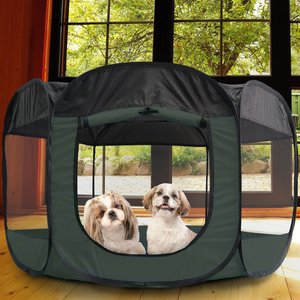 FurHaven Soft-Sided Dog & Cat Playpen, Hunter Green, X-Large