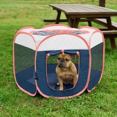 FurHaven Soft-Sided Dog & Cat Playpen, Navy, Small