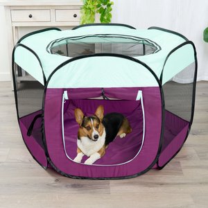 FurHaven Soft-Sided Dog & Cat Playpen, Purple, Large