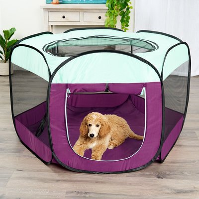 FurHaven FurHaven Soft-Sided Dog & Cat Playpen, Purple, X-Large