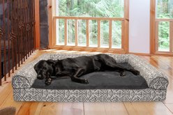 FurHaven Southwest Kilim Cat & Dog Bed, Boulder Gray, Jumbo Plus, Orthopedic Foam