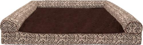 Show full view: FurHaven Southwest Kilim Cat & Dog Bed, Desert Brown, Jumbo Plus, Orthopedic Foam slide 3 of 9