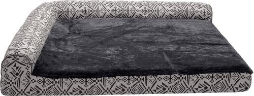 Show full view: FurHaven Southwest Kilim Orthopedic Deluxe Chaise Dog & Cat Bed, Boulder Gray, Jumbo slide 4 of 11