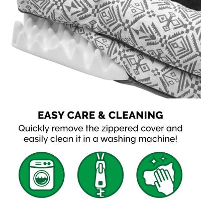 Show full view: FurHaven Southwest Kilim Orthopedic Deluxe Chaise Dog & Cat Bed, Boulder Gray, Jumbo slide 9 of 11