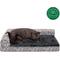 Show in main carousel: FurHaven Southwest Kilim Orthopedic Deluxe Chaise Dog & Cat Bed, Boulder Gray, Medium slide 4 of 10