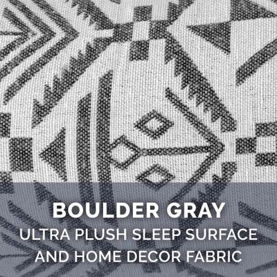 Show full view: FurHaven Southwest Kilim Orthopedic Deluxe Chaise Dog & Cat Bed, Boulder Gray, Medium slide 9 of 10