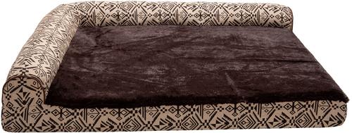 Show full view: FurHaven Southwest Kilim Orthopedic Deluxe Chaise Dog & Cat Bed, Desert Brown, Jumbo slide 4 of 11